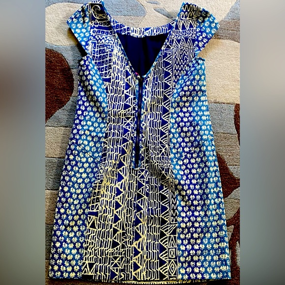 Plenty by Tracy Reese Peruvian Cap
Sleeve Blue Batik Print Mini Dress - Picture 5 of 9